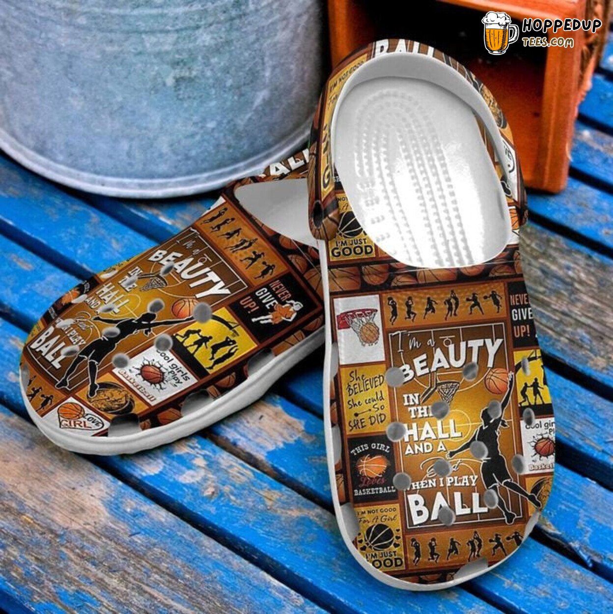 Basketball Beauty Ball Themed Comfortable Unique Design Clog Shoes