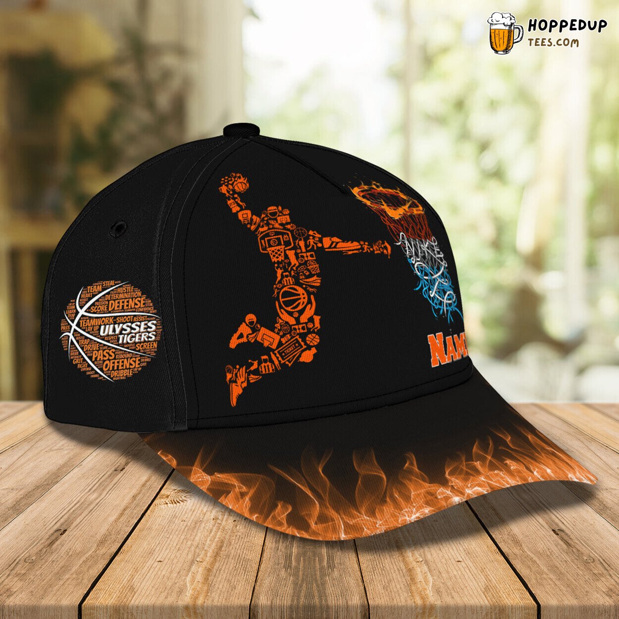 Basketball Design Classic 3D Cap Personalized Name Unique Premium Edition