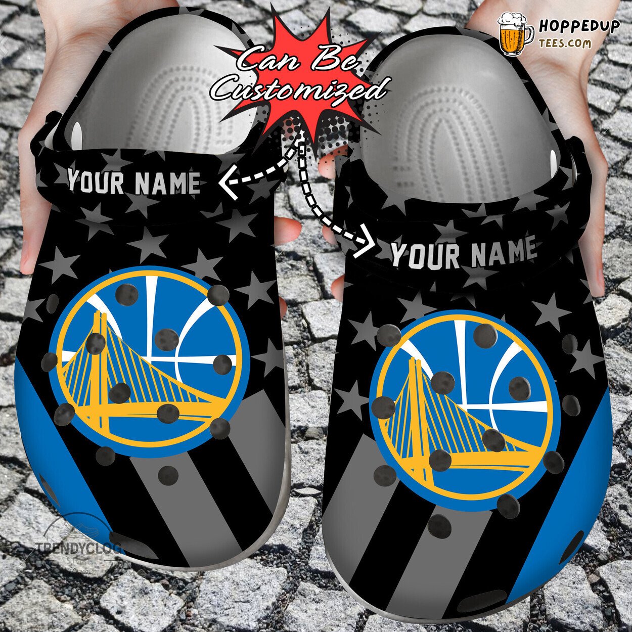 Basketball GWarriors Star Flag Personalized Comfortable Unique Clogs