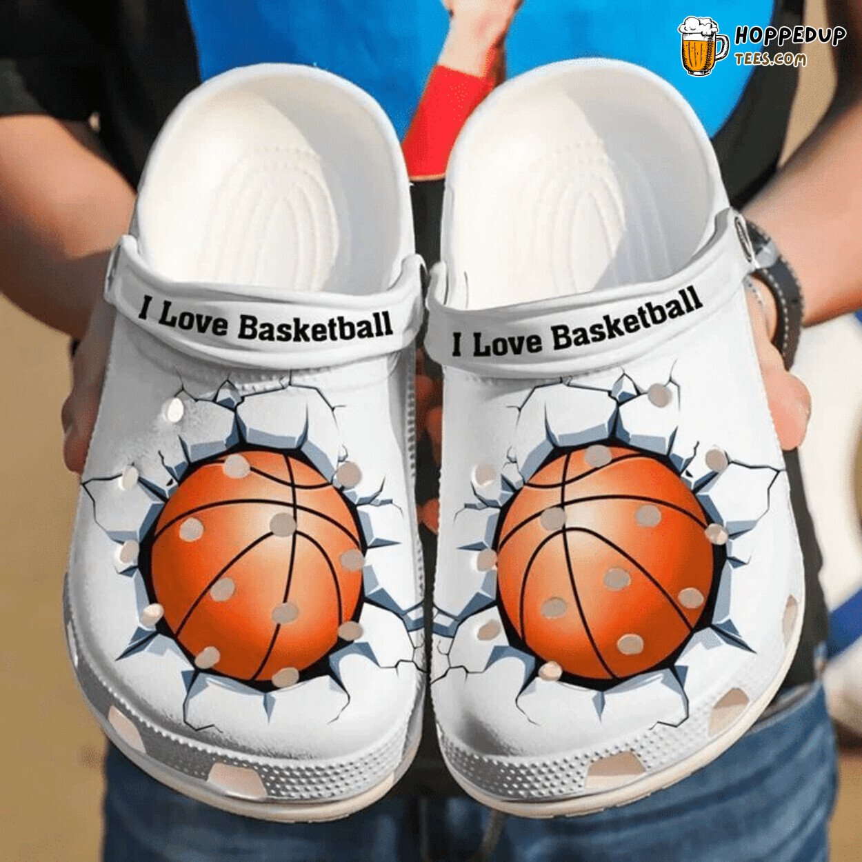 Basketball I Love Theme Classic Comfortable Clogs Shoes Sports Fans Gift