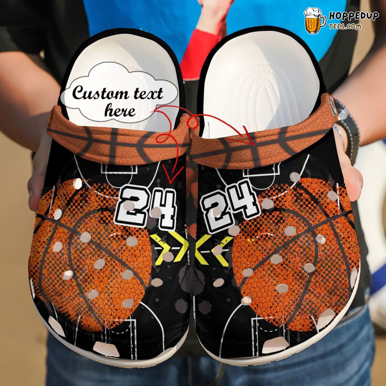 Basketball Leather Ball Personalized Comfortable Unique Design Clogs