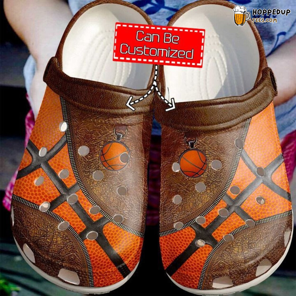 Basketball Leather Theme Comfortable Clogs Athletic Inspired Footwear