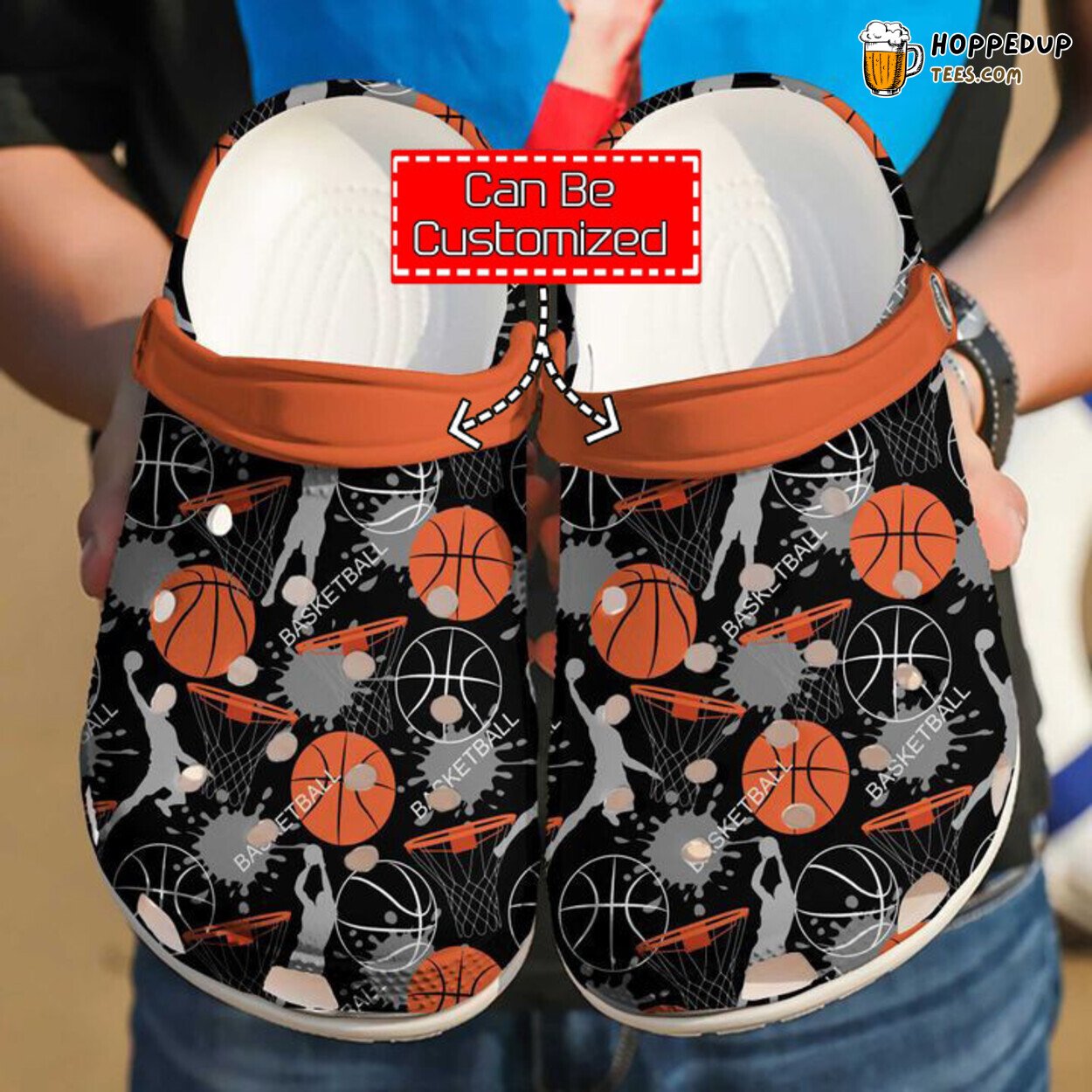 Basketball Lover Themed Comfortable Unique Stylish Design Clog Shoes