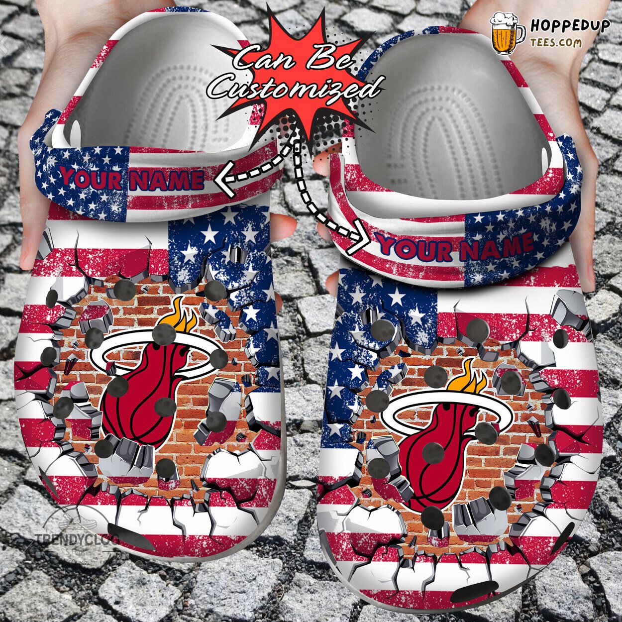 Basketball MHeat Flag Wall Breaking Personalized Comfortable Clogs