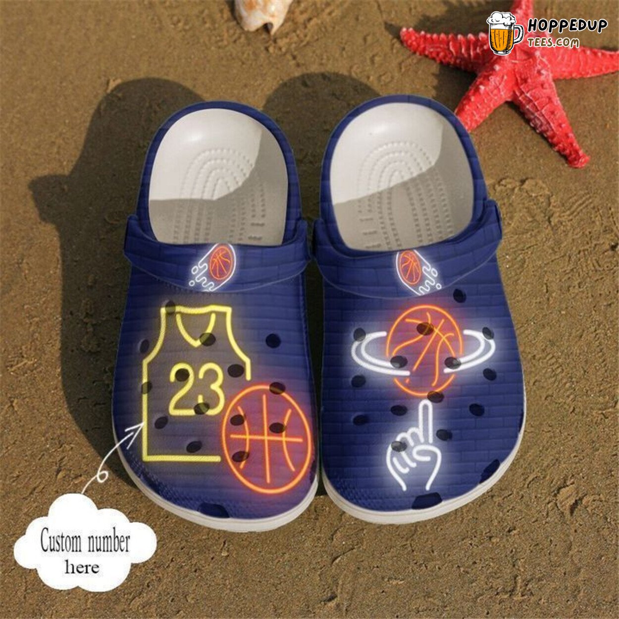 Basketball Neon Personalized Comfortable Unique Classic Clogs