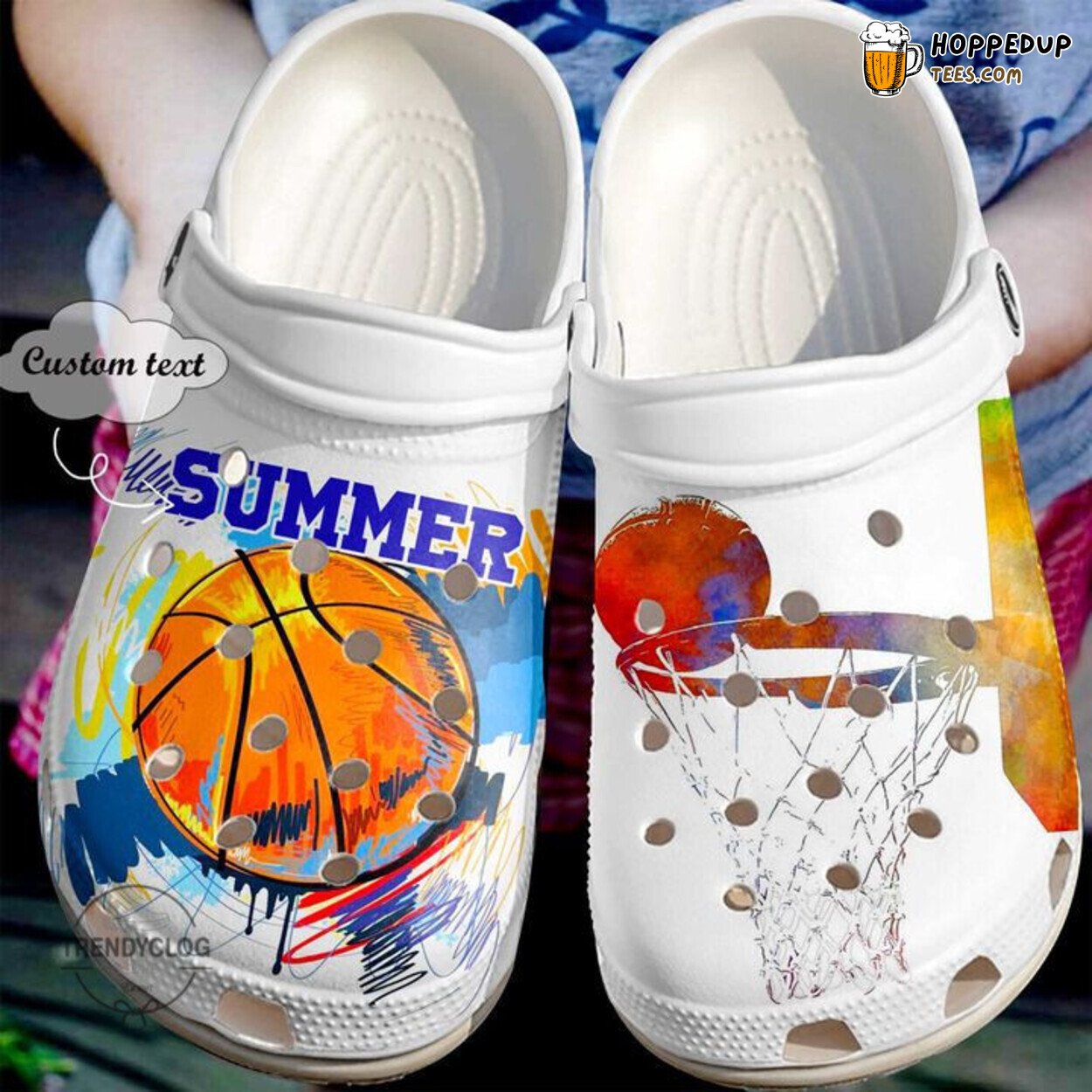Basketball Passion Personalized Unique Comfortable Clog Shoes Design