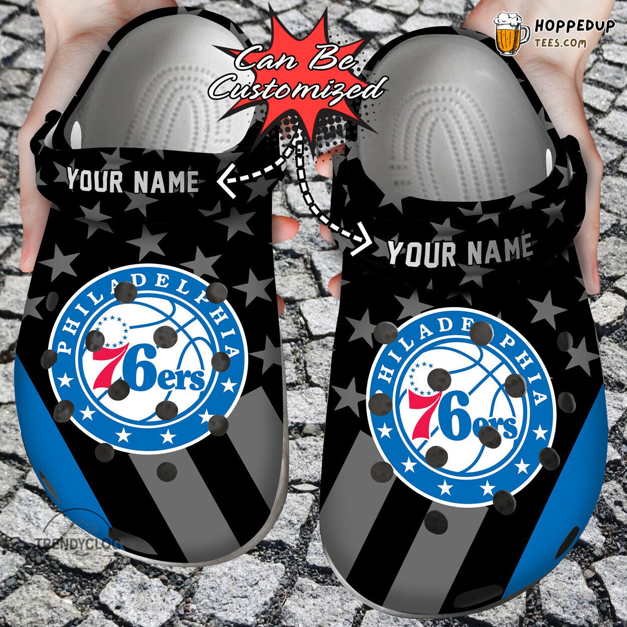 Basketball Personalized 76ers Unique Design Clog Shoes Comfortable Stylish