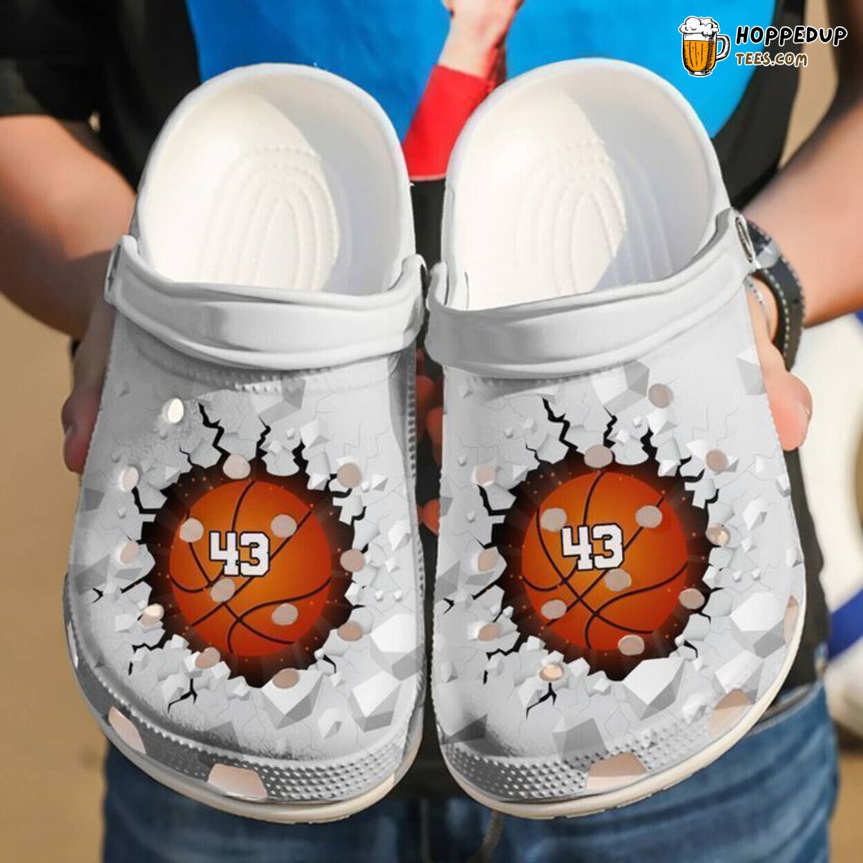 Basketball Personalized Crack Classic Comfortable Unique Clog Shoes