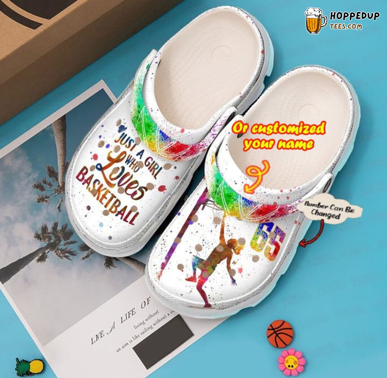 Basketball Personalized Just A Girl Who Loves Comfortable Clogs