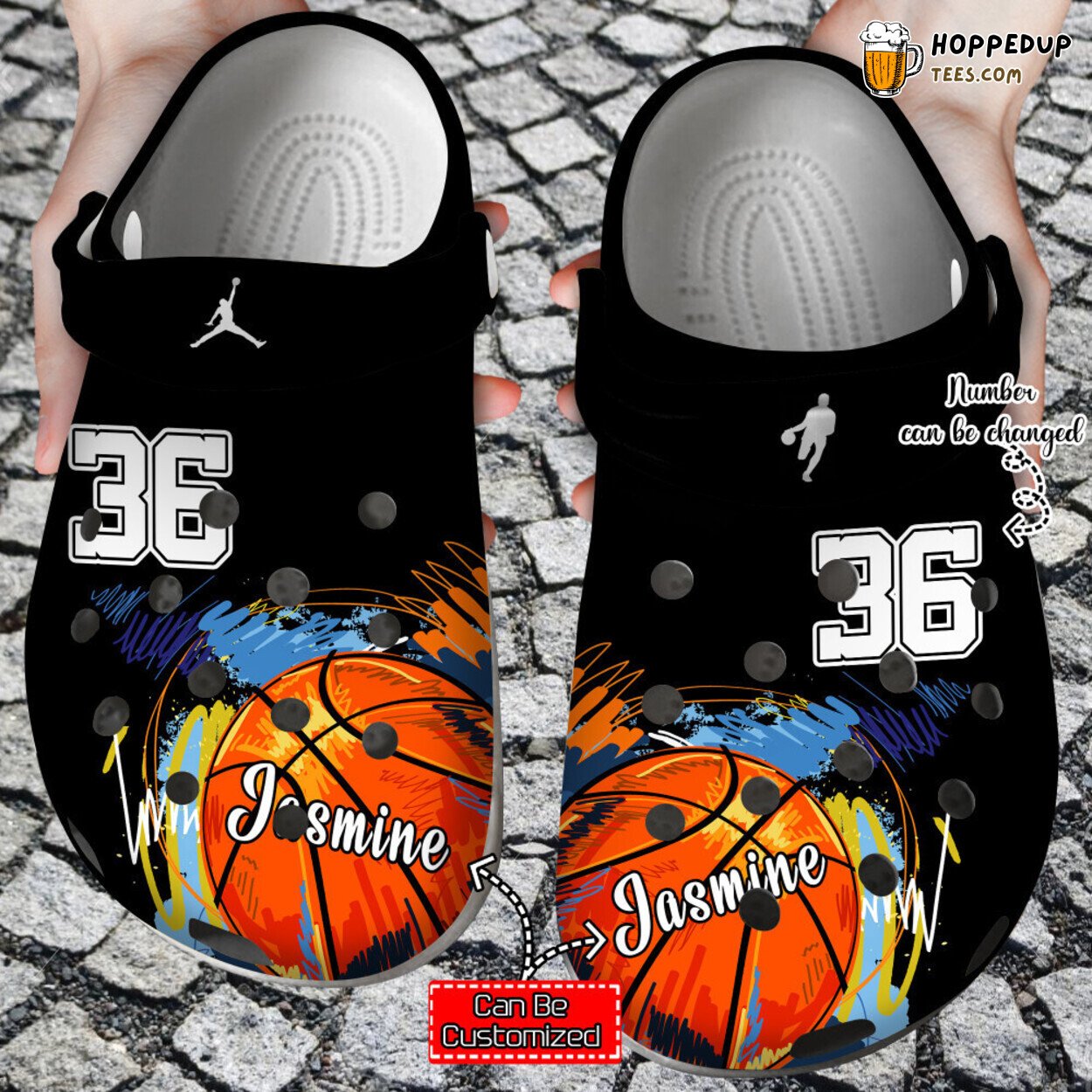 Basketball Personalized Lover Black Theme Comfortable Clog Shoes
