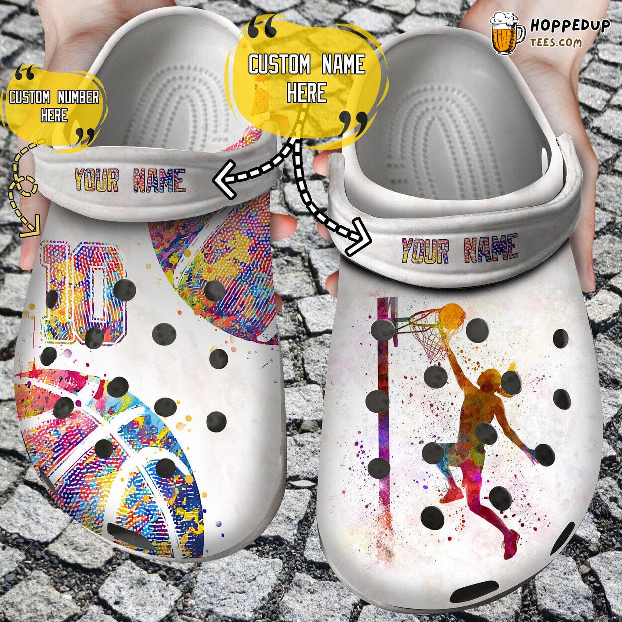 Basketball Personalized Player Theme Comfortable Clogs Athletic Shoes