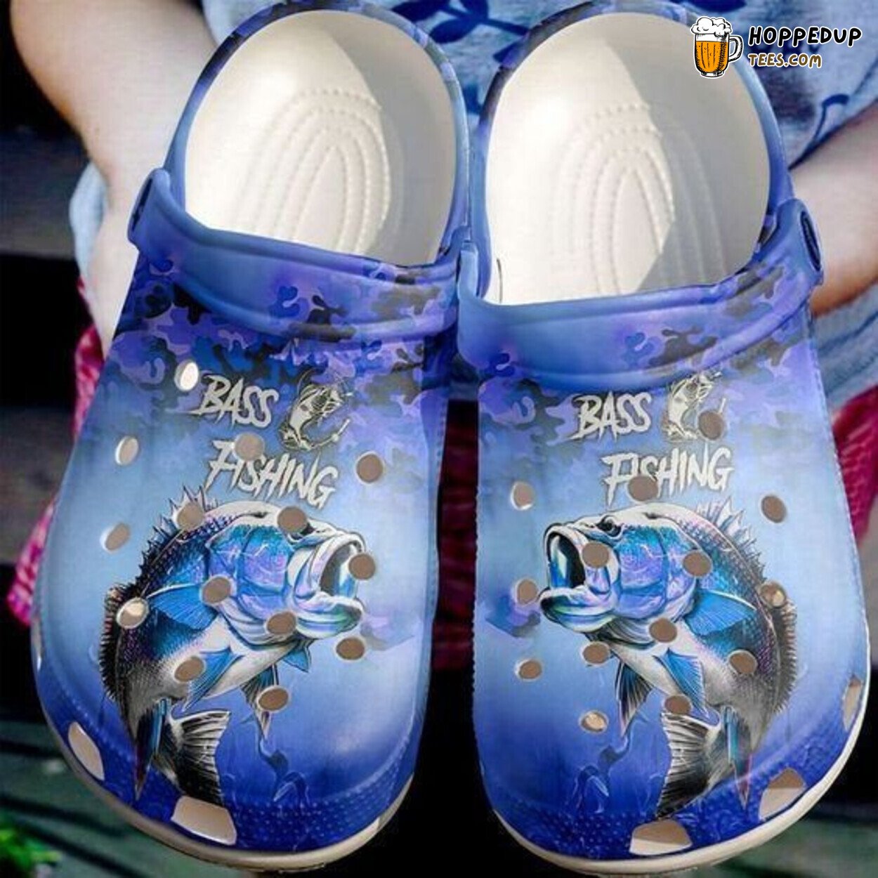 Bass Fishing Rubber Comfortable Unique Stylish Clog Shoes Fun