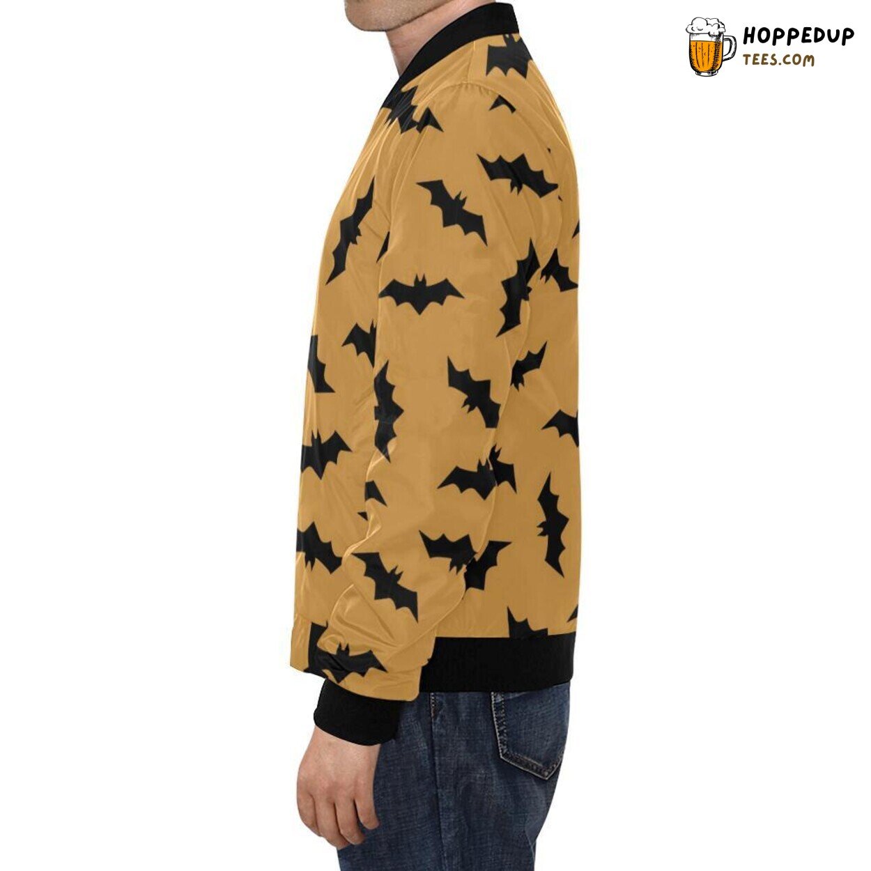 Bat Halloween Pattern Print Men’s Bomber Jacket Distinct Look