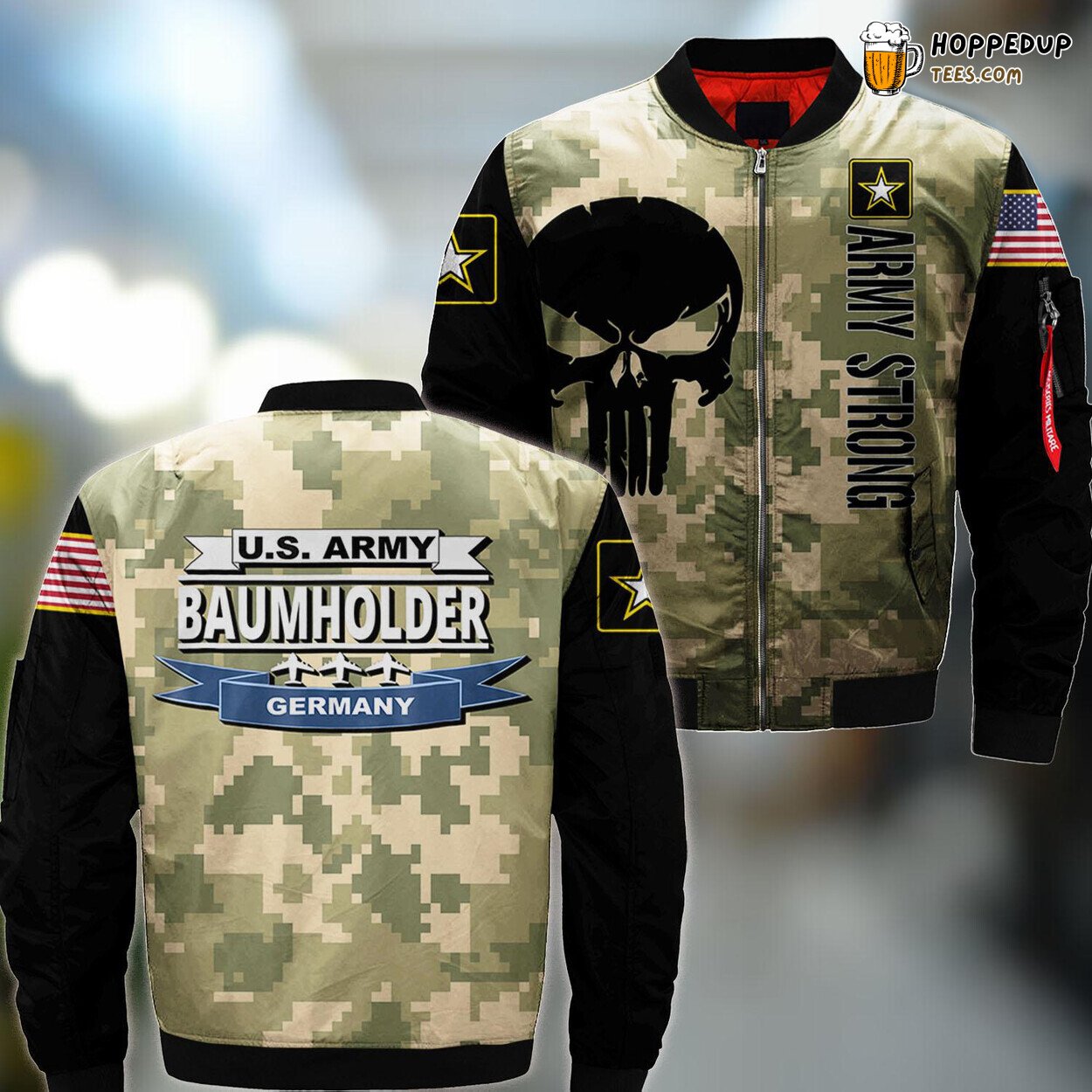 Baumholder Germany Base US Army Exclusive Bomber Jacket Design
