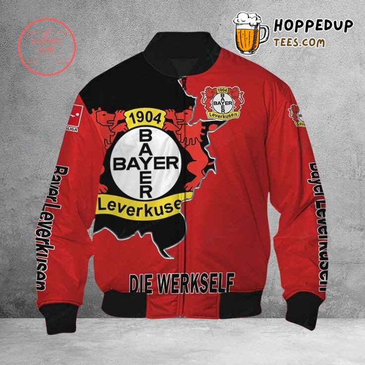 Bayer Leverkusen Classic Red Football Fan Bomber Jacket Apparel