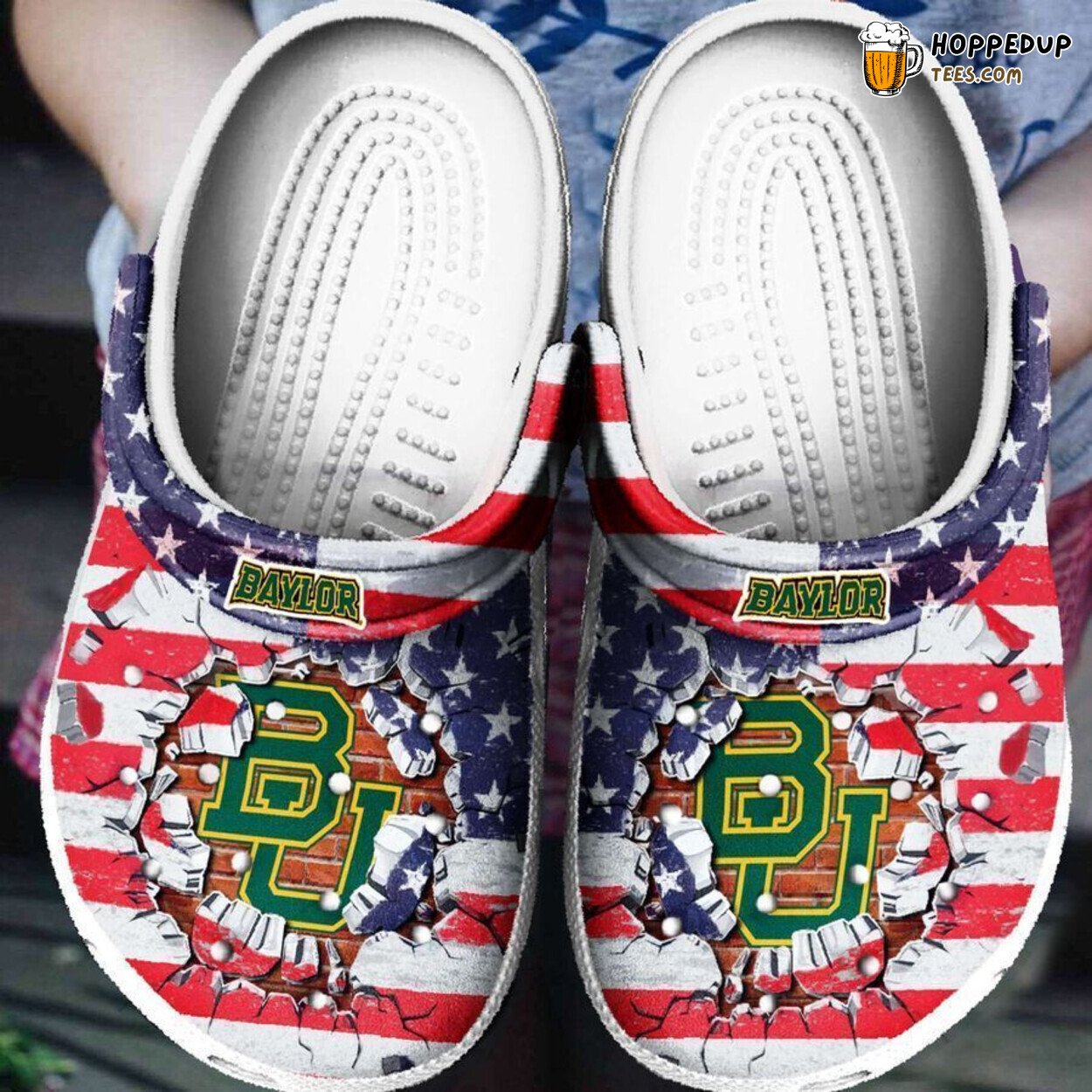 Baylor Bears Flag Theme Comfortable Unique Stylish Design Clog Shoes