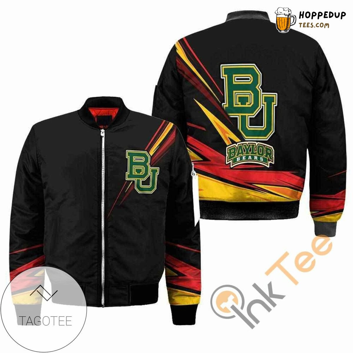 Baylor Bears NCAA Classic Black Bomber Jacket in Premium Style