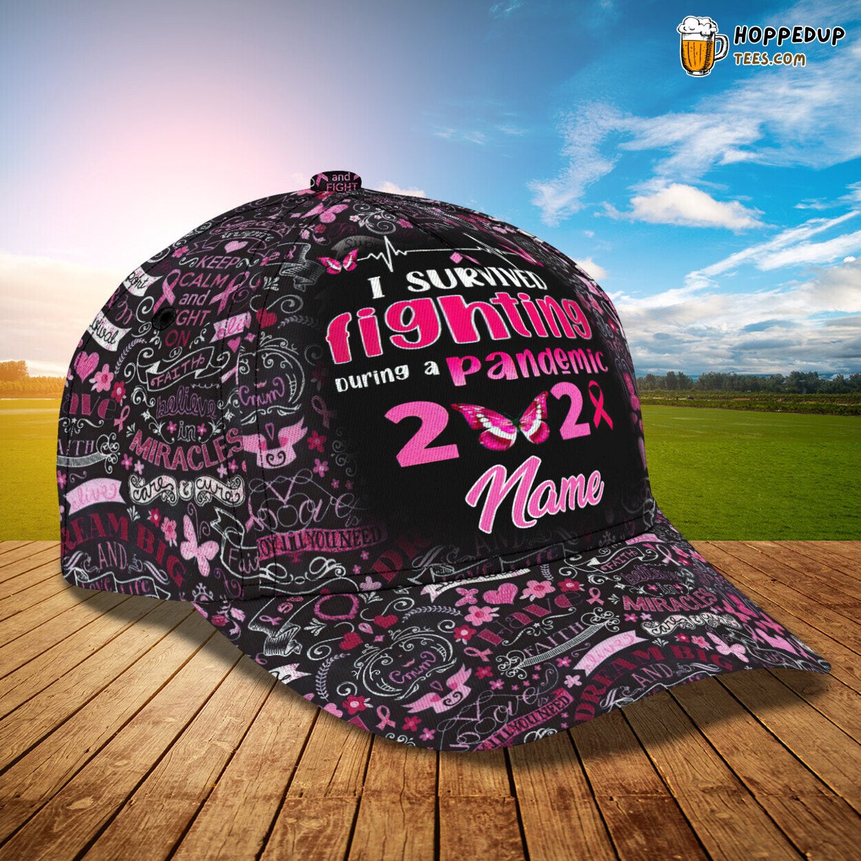 BC Awareness 3D Classic Cap Personalized Name Elegant Unique Premium Style