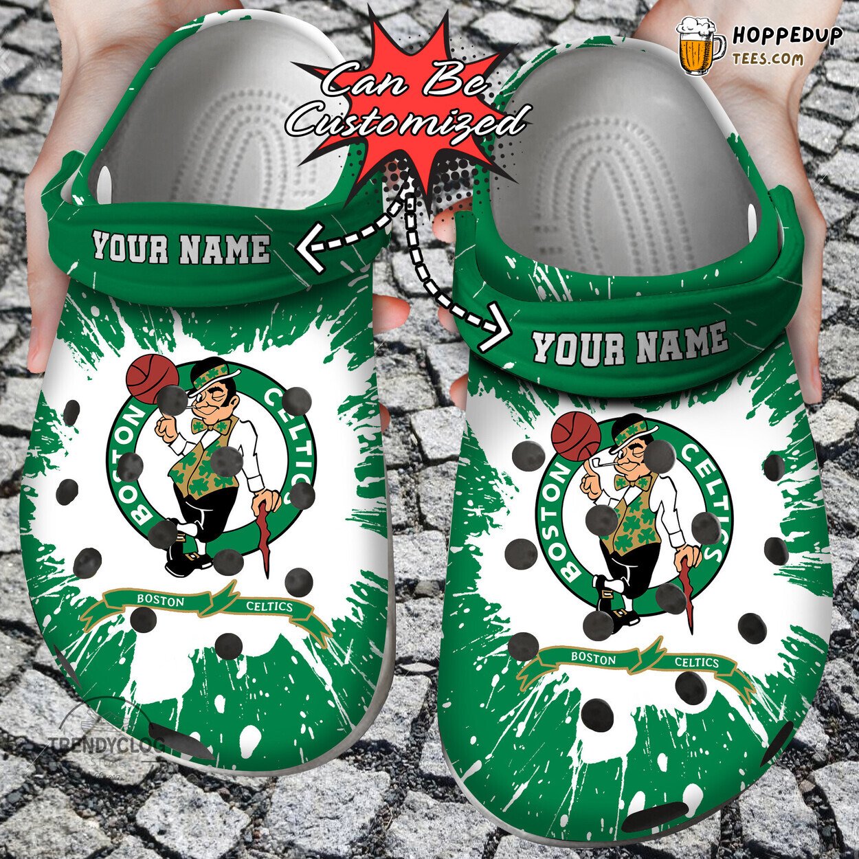 BCeltics Basketball Team Personalized Comfortable Clog Shoes