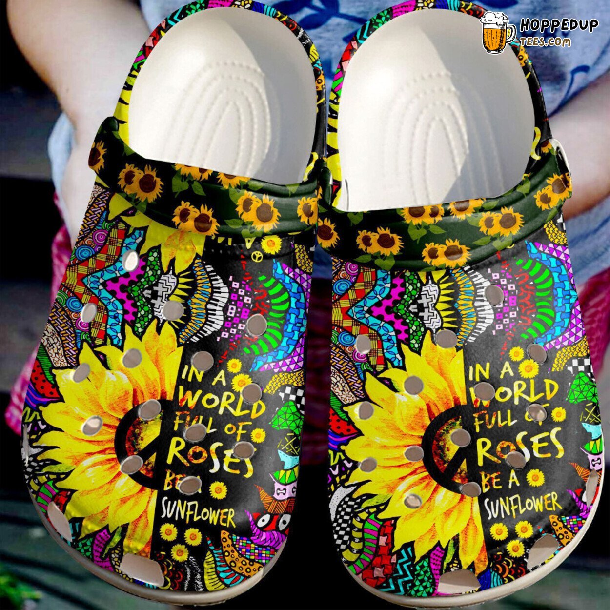 Be A Sunflower Hippie Lover Gift Comfortable Rubber Clogs Footwear
