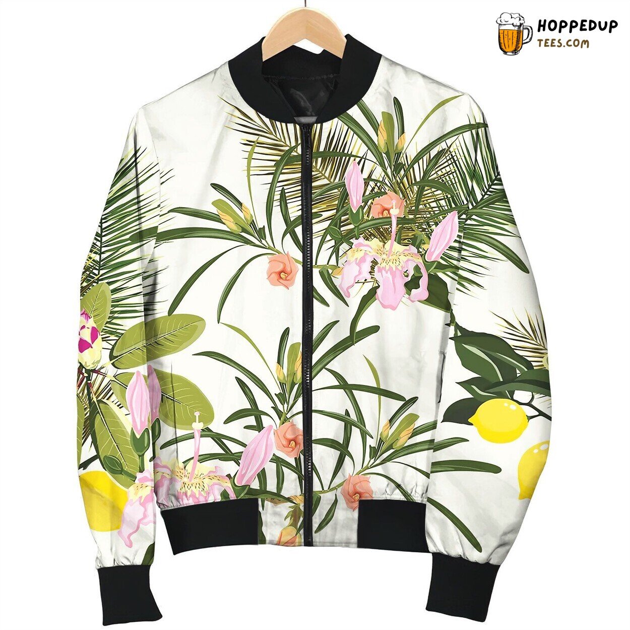 Beach Summer Hawaiian Seamless Pattern Bomber Jacket