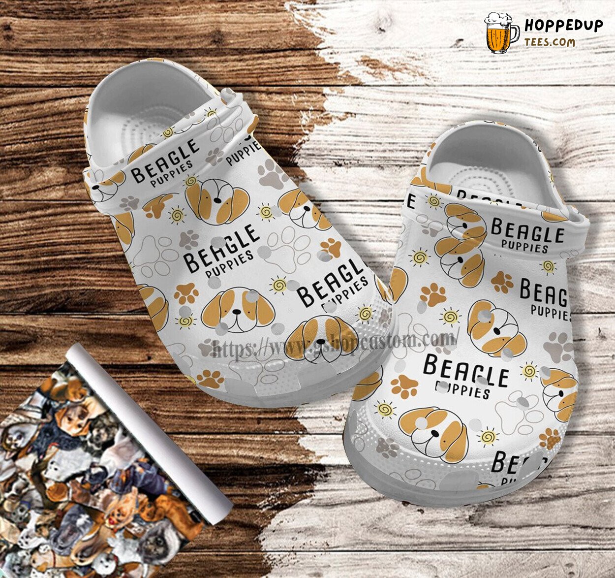 Beagle Dog Puppies Paws Croc Shoes Men Women Beagle Mom Birthday Gift
