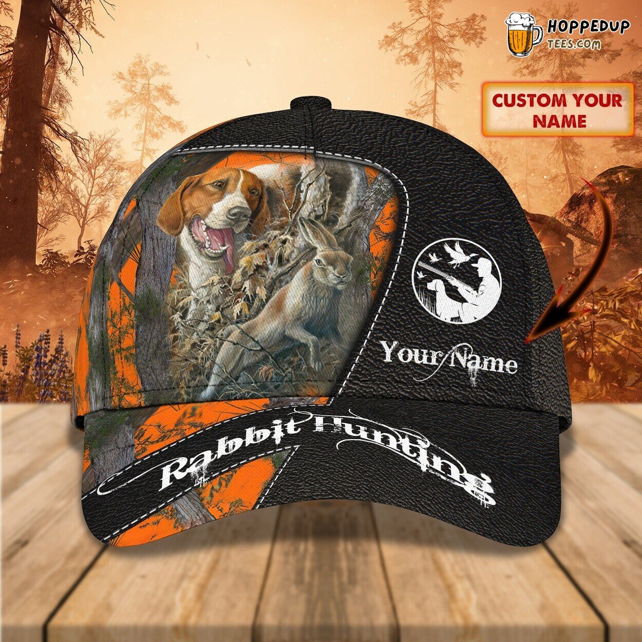 Beagle Hunting 3D Classic Cap Personalized Name Elegant Exclusive Design