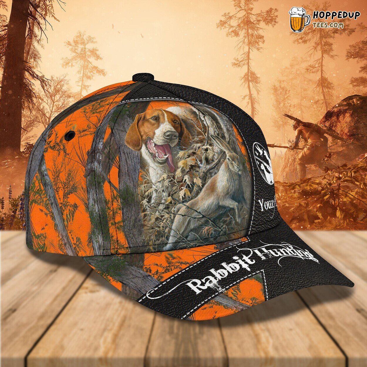 Beagle Hunting 3D Classic Cap Personalized Name Elegant Exclusive Design Beagle Hunting 3D Classic Cap Personalized Name Elegant Exclusive Design