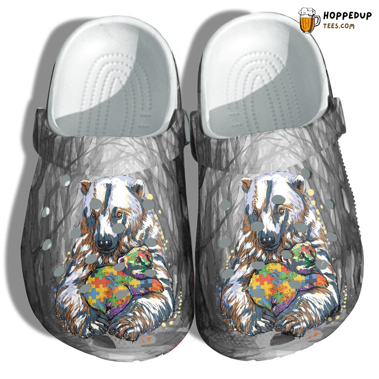 Bear Baby Autism Awareness Theme Clogs Birthday Christmas Gifts Shoes