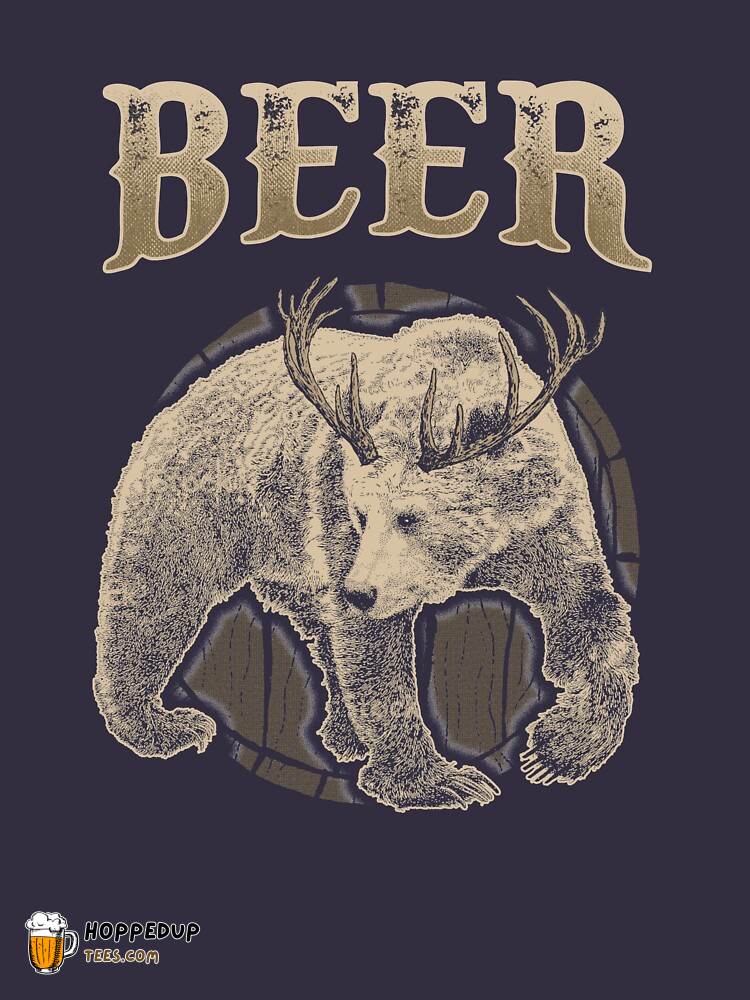 Bear Deer Beer Barrel Funny T-Shirt HU