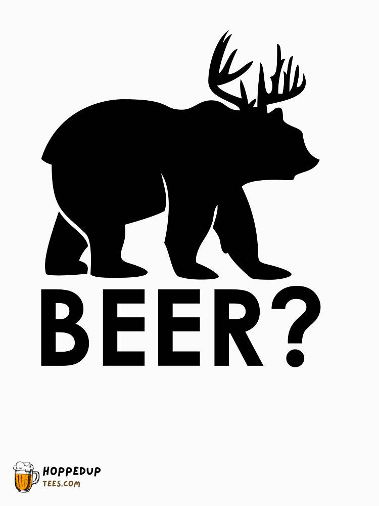 Bear Deer Beer Questioning Design Classic T-Shirt HU