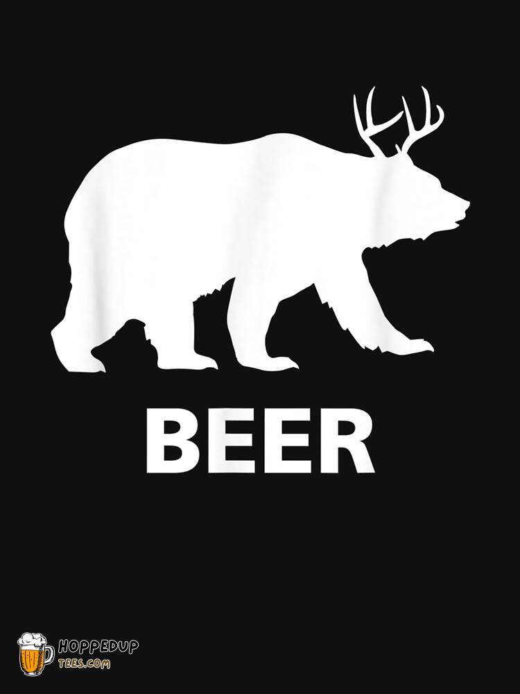 Bear Deer Beer Vintage Style Tee HU