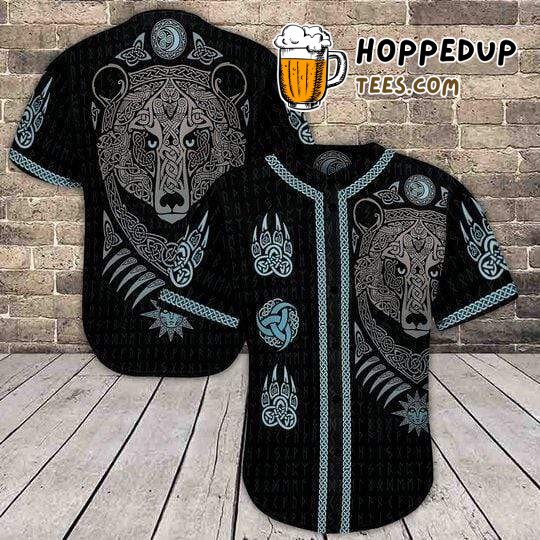 Bear Viking Baseball Tee Jersey Shirts 3D Printed