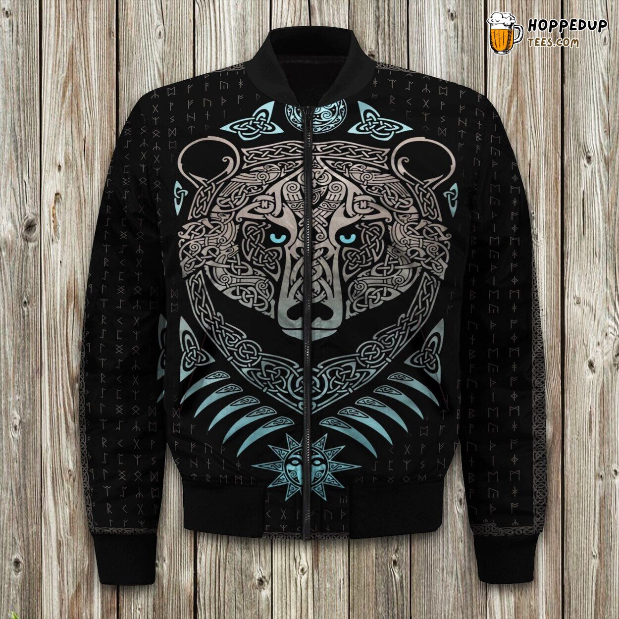 Bear Viking Fusion Design Winter Bomber Jacket Warrior Spirit Style