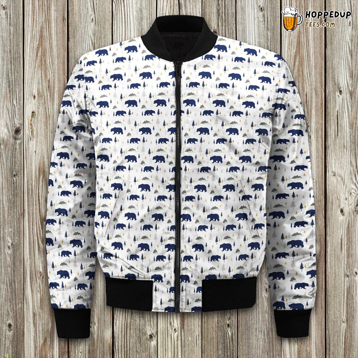 Bears Mountains Forest Bomber Jacket