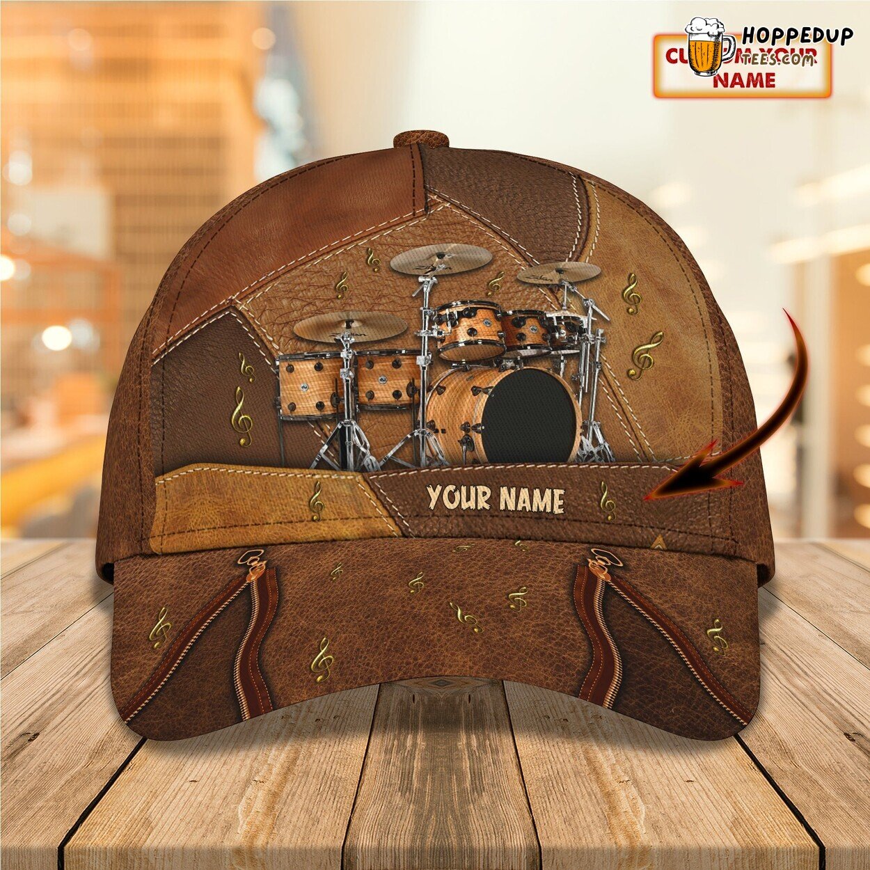 Beat of Drum 3D Classic Cap Personalized Unique Name Design Edition