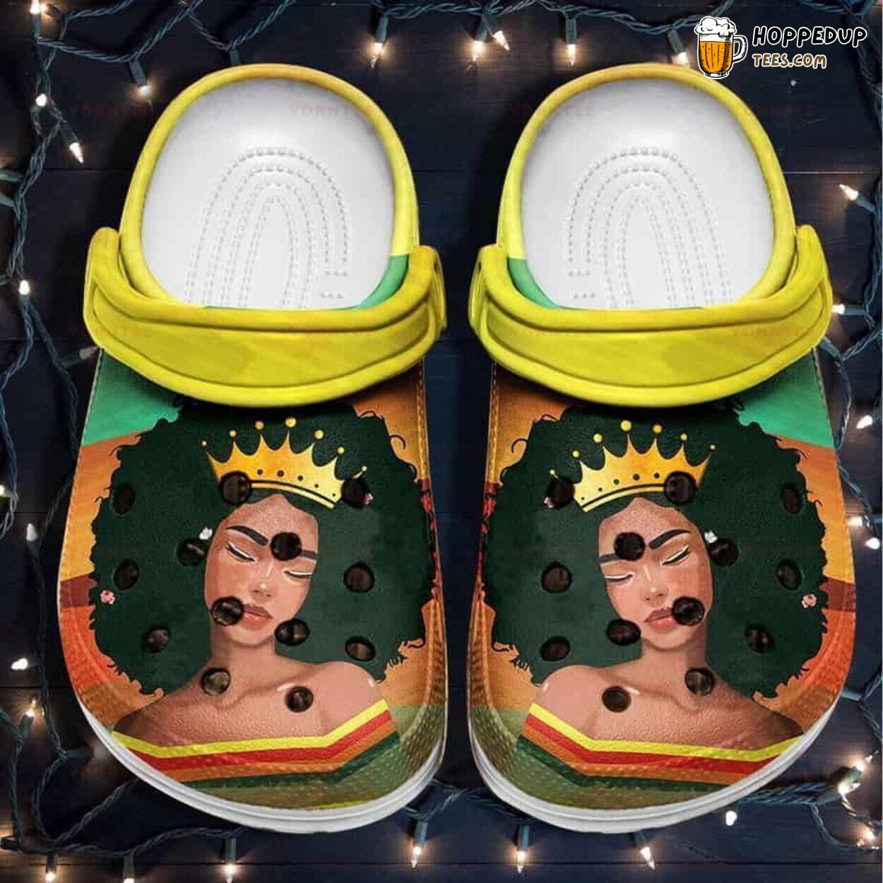 Beautiful Black Queen Shoes Africa Culture Black Hair Themed Comfy Footwear