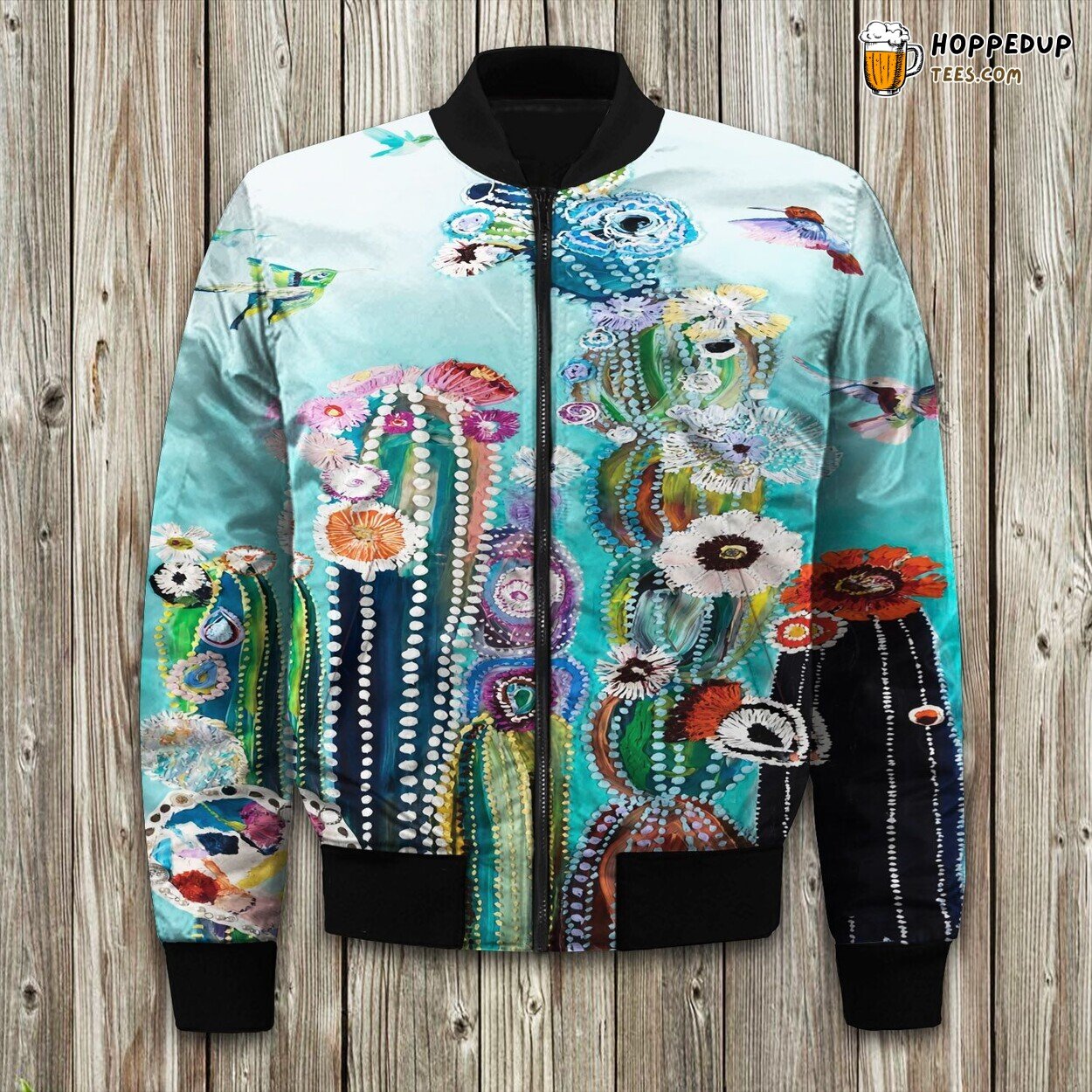 Beautiful Cactus Bomber Jacket