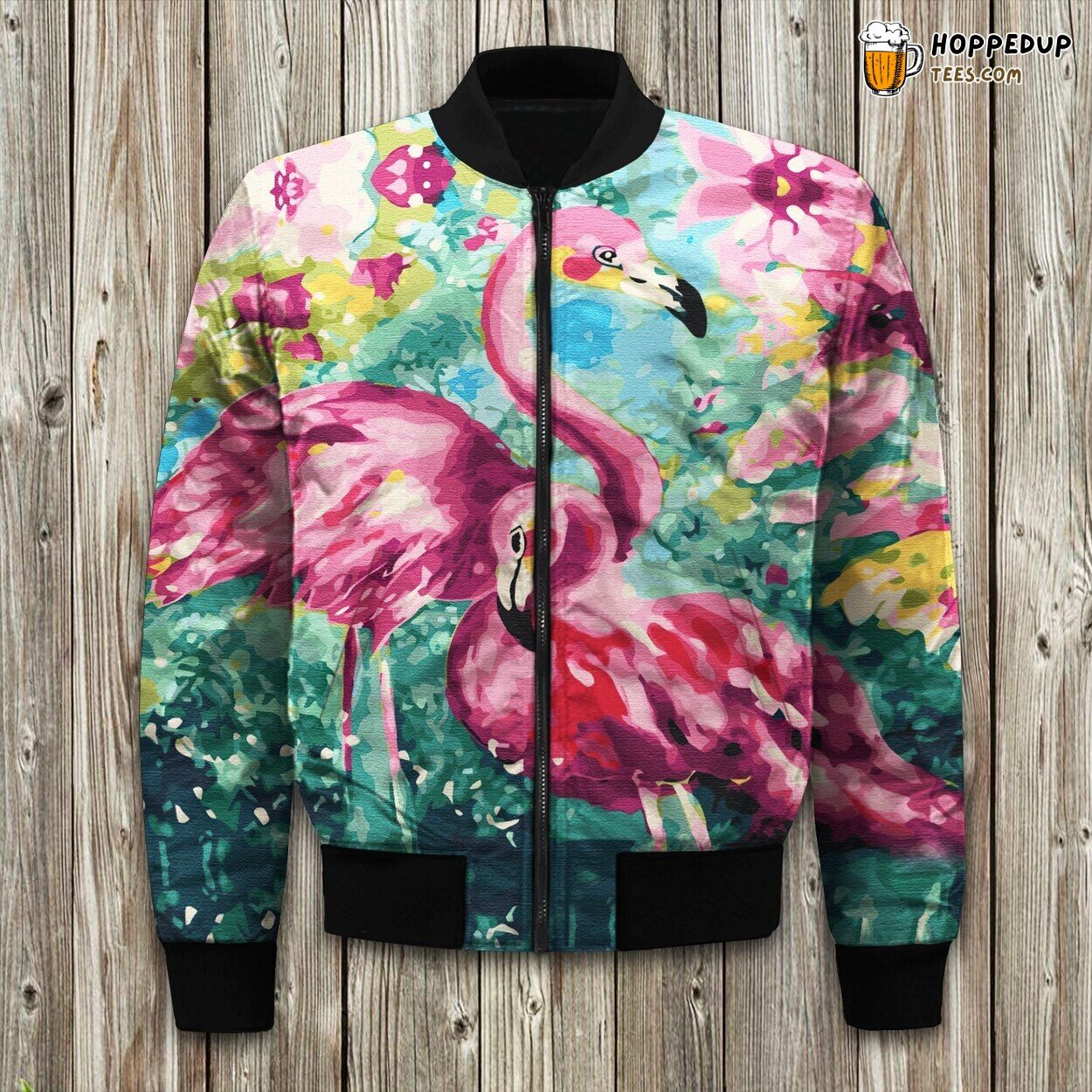 Beautiful Flamingo Bomber Jacket