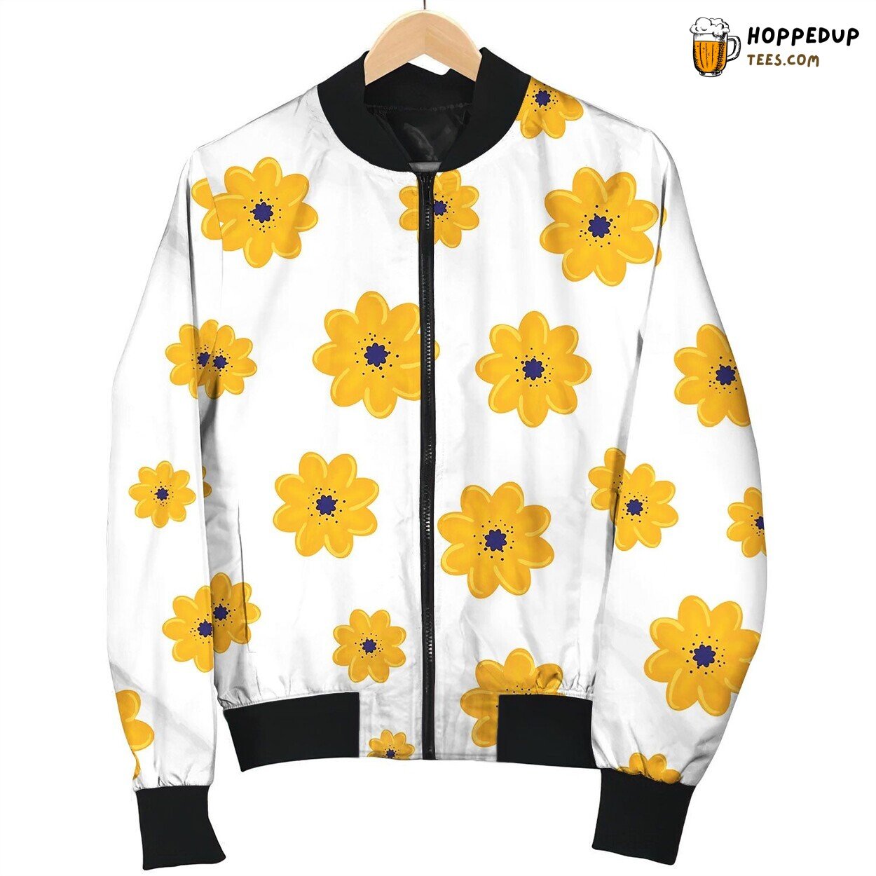 Beautiful Flowers Pattern Love Bomber Jacket