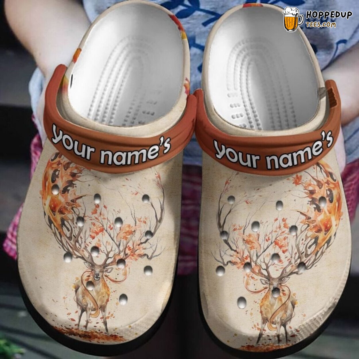 Beautiful Horn Personalized Clog Shoes Birthday Gift Unique Stylish Design