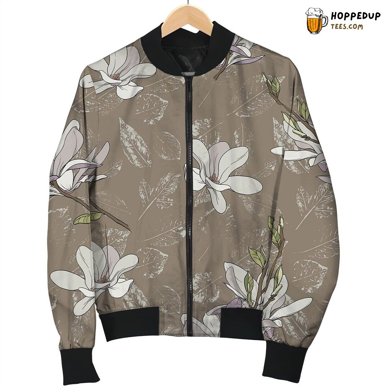 Beautiful Seamless Background Flowers Bomber Jacket