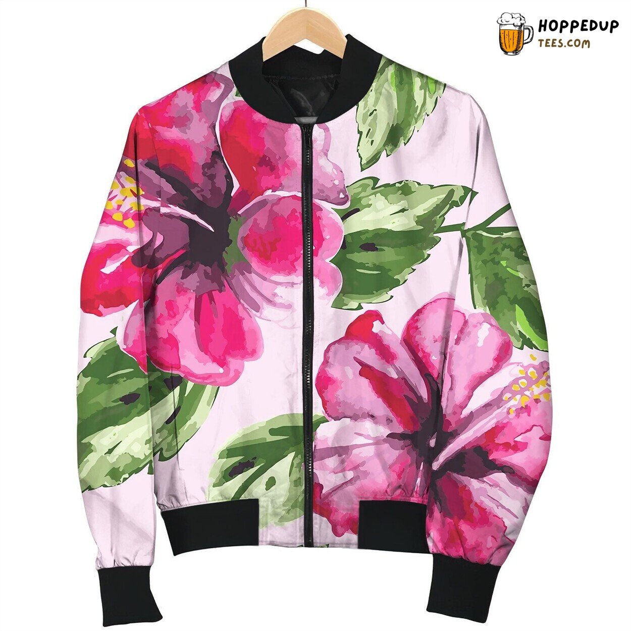 Beautiful Seamless Floral Pattern Bomber Jacket