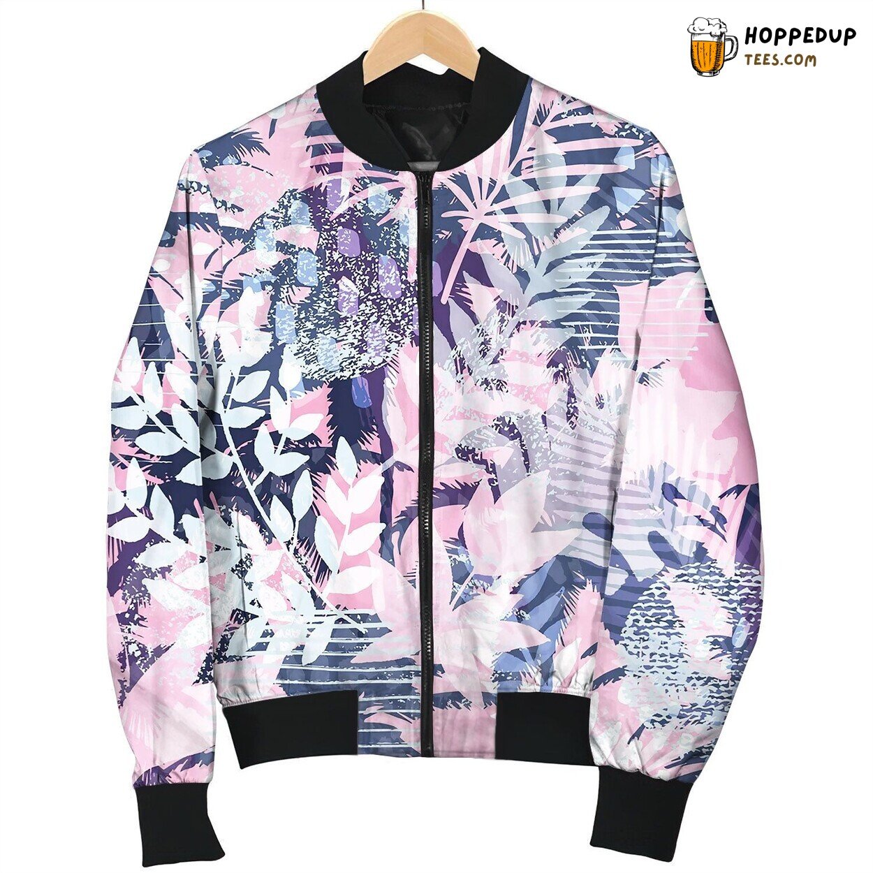 Beautiful Seamless Floral Pattern Love Bomber Jacket
