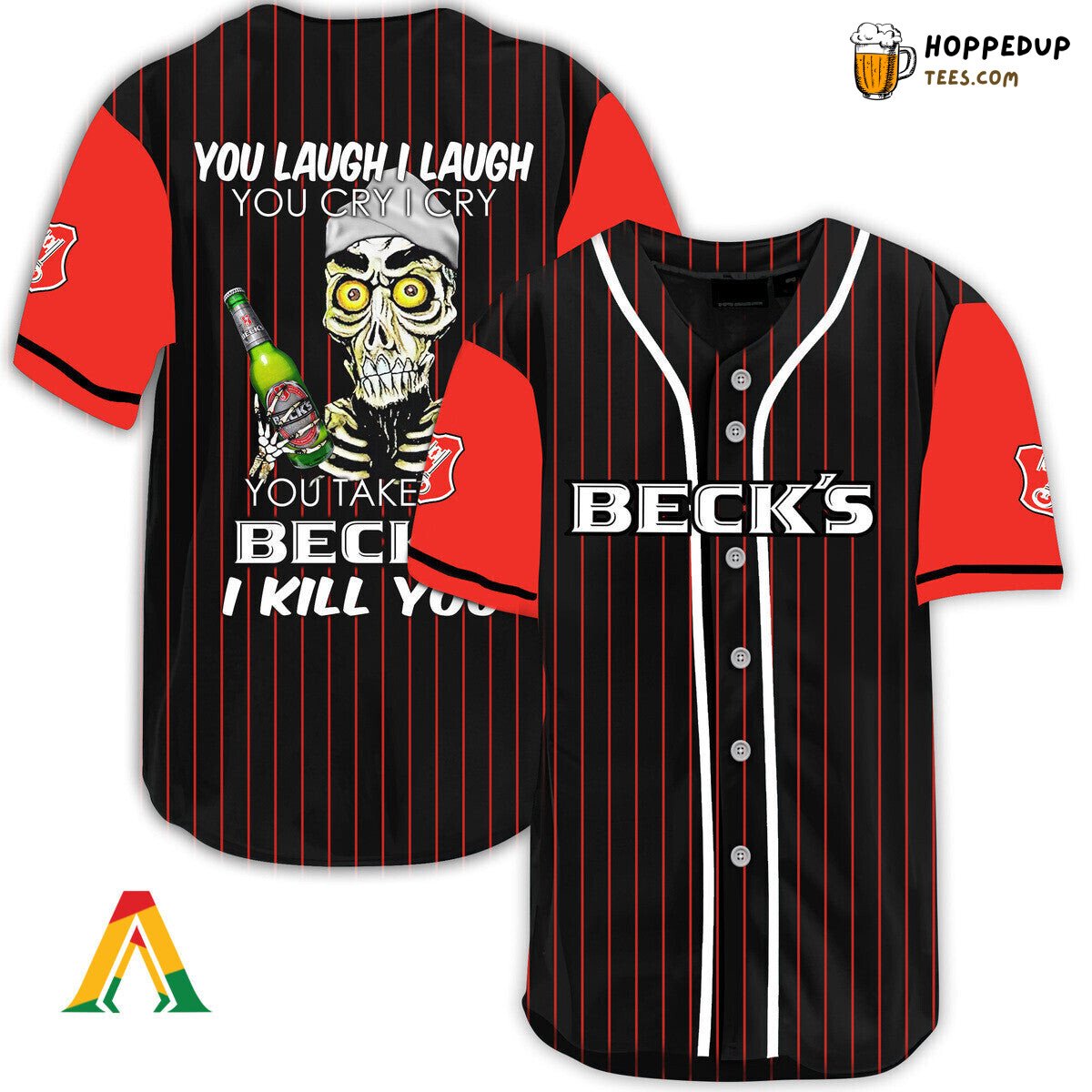 Beck’s Beer Defender Baseball Jersey Unique Laugh Cry Distinctive Design