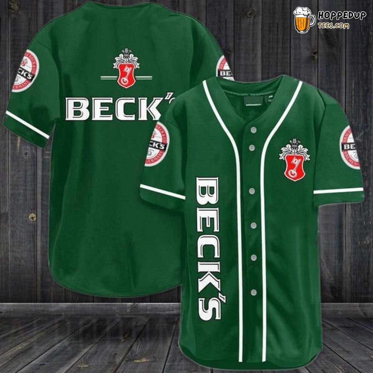 Beck’s Beer Green Classic Brewer Baseball Jersey