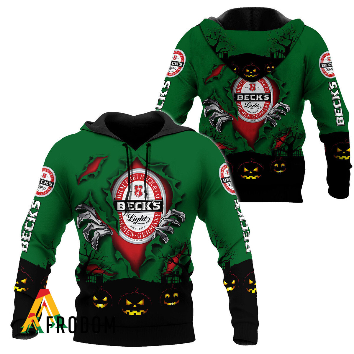 Beck’S Beer Halloween Scary Night Hoodie Set HU