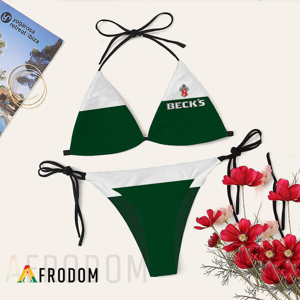 Beck’S Beer Triangle Bikini Set Swimsuit HU