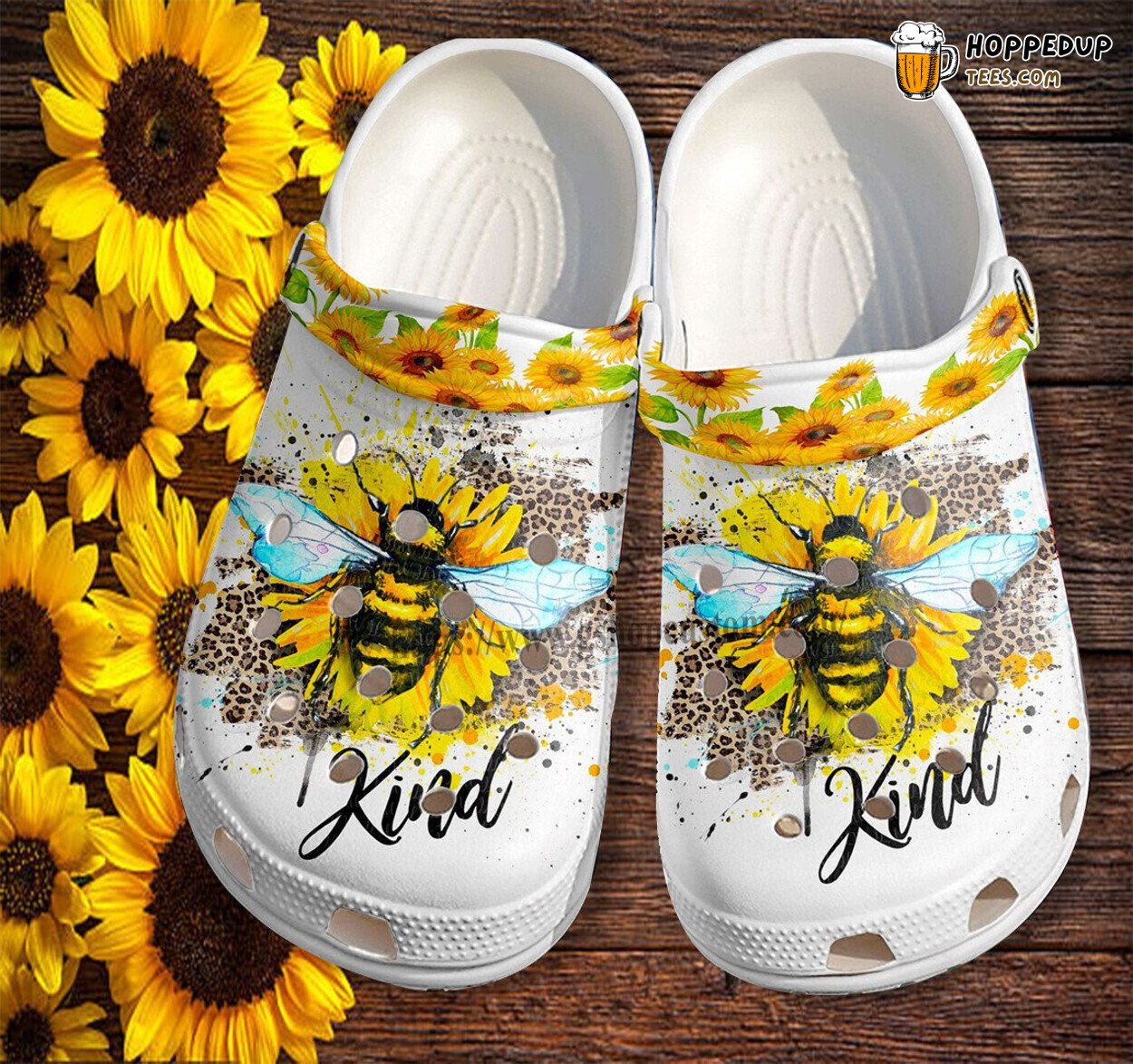Bee Kind Sunflower Leopard Theme Shoes Women Mother’s Day Unique Gift