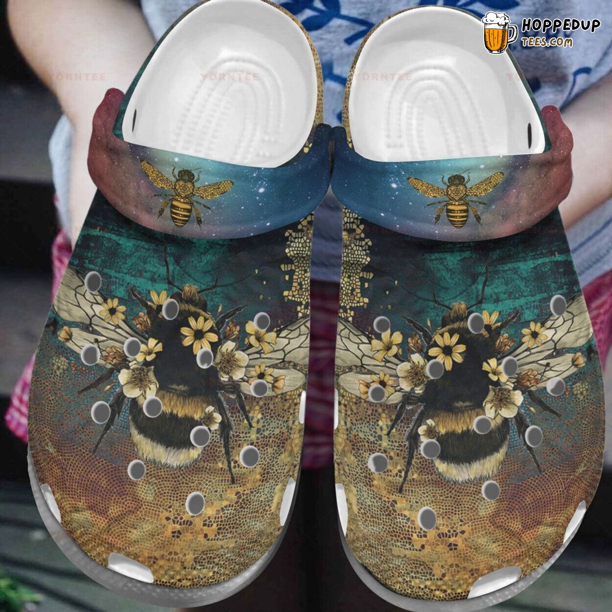 Bee Kind Words Dark Night Lover Gift Comfortable Rubber Clogs Shoes